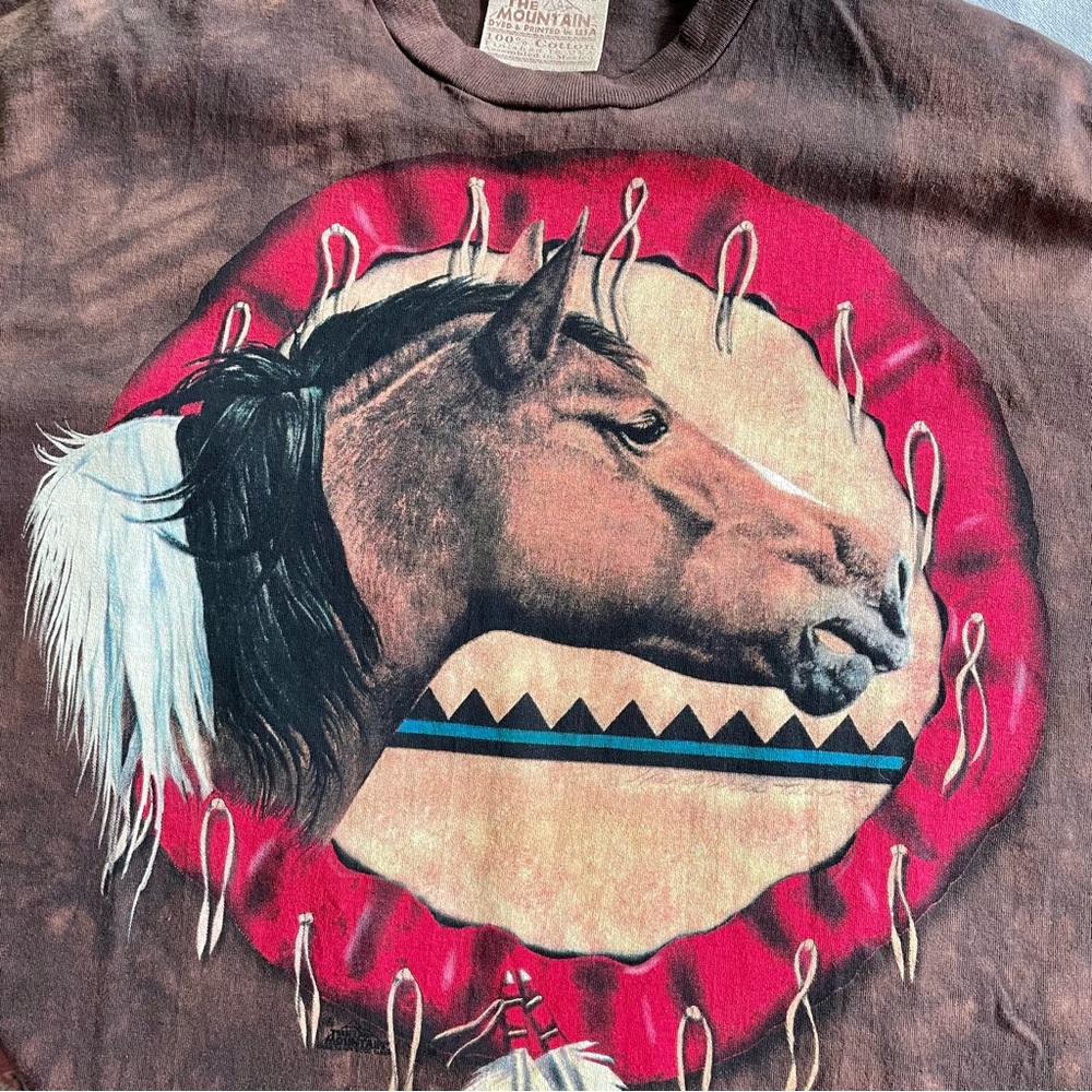 Vintage Dead Stock The Mountain Horse on Tie Dye. 2000 Nancy Wood Taber. XXL - Picture 9 of 16